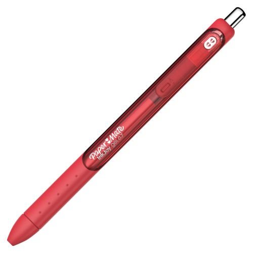 Paper Mate InkJoy Gel Rollerball Pen 1.0mm Tip 0.7mm Line Red (Pack 12) (56694NR)