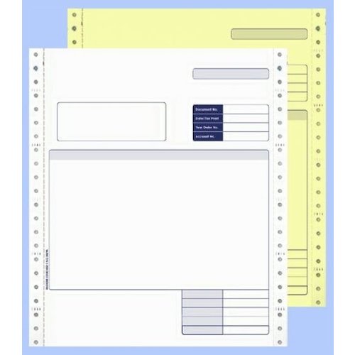 Sage Compatible 2 Part Continuous Invoice White/Yellow (Pack 1000) SE02 (57065CF)