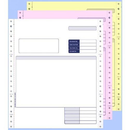 Sage Compatible Invoice 3 Part NCR Paper with Tinted Copies (57100CF)