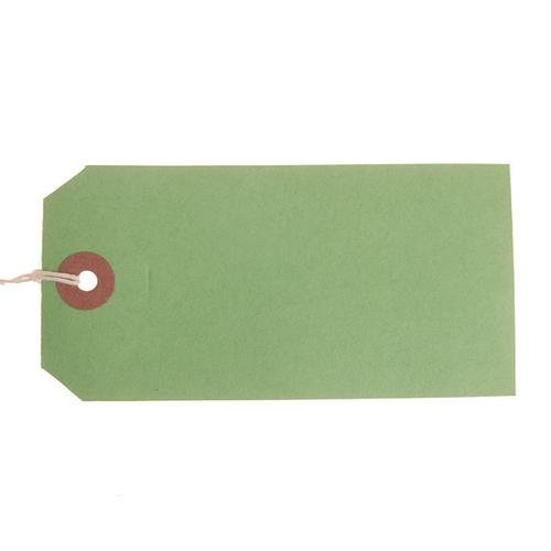 ValueX Reinforced Coloured Strung Tag 120x60mm Green (Pack 1000) T257803 (57803CT)