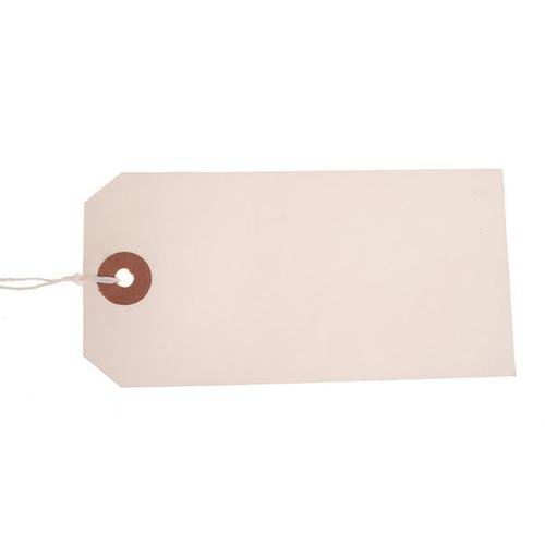 ValueX Reinforced Coloured Strung Tag 120x60mm White (Pack 1000) T257817 (57817CT)