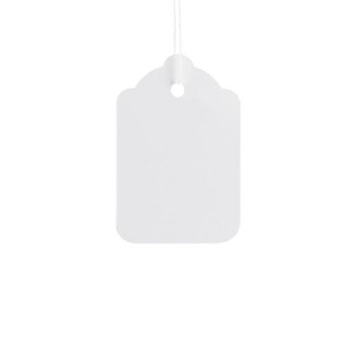 ValueX Reinforced Coloured Strung Tag 37x24mm White (Pack 1000) T257838 (57838CT)