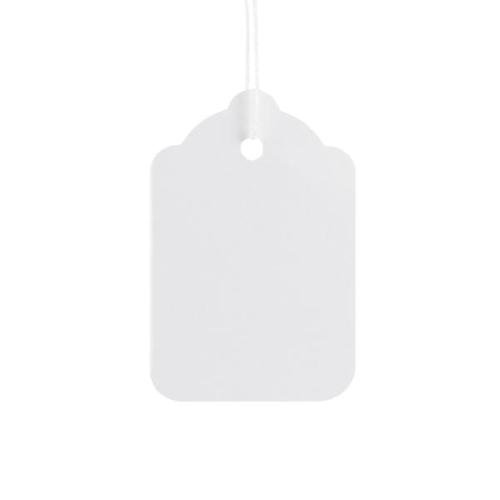 ValueX Reinforced Coloured Strung Tag 48x32mm White (Pack 1000) T257845 (57845CT)