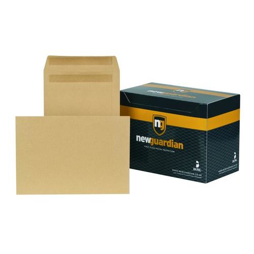 New Guardian Pocket Envelope C4 Self Seal Plain 130gsm Manilla (Pack 250) (58738BG)