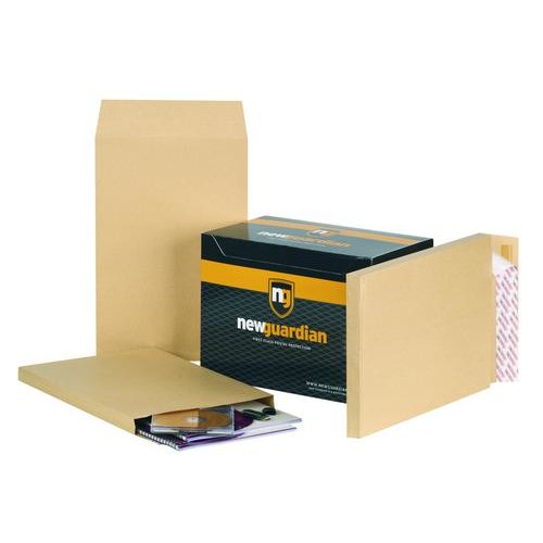 New Guardian Envelopes FSC Hvyweight Peel & Seal Gusset 130gsm 381x254x25mm Manilla (58759BG)