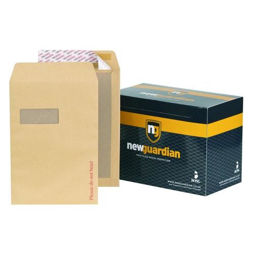New Guardian Board Backed Envelope Peel and Seal Plain Power Tac (58766BG)
