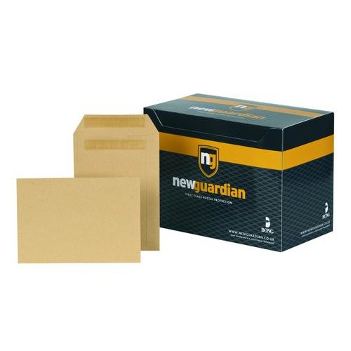 New Guardian Pocket Envelope C5 Self Seal Plain 130gsm Manilla (Pack 250) (58794BG)