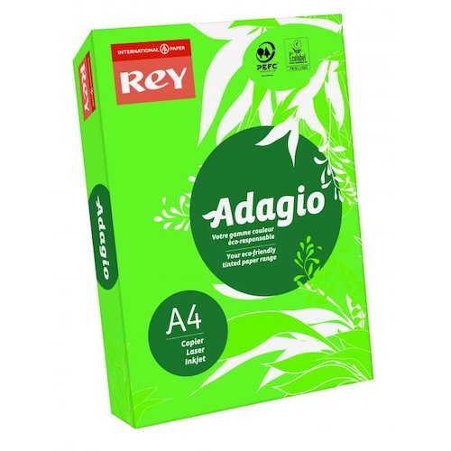 Rey Adagio Paper A4 80gsm Deep Green (Ream 500) ADAGI080X691 (60649PC)