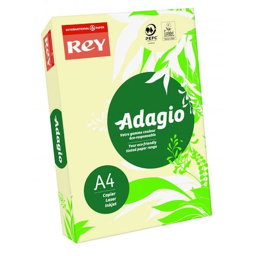 Rey Adagio Card A4 160gsm Ivory (Ream 250) ADAGI160X475 (60670PC)
