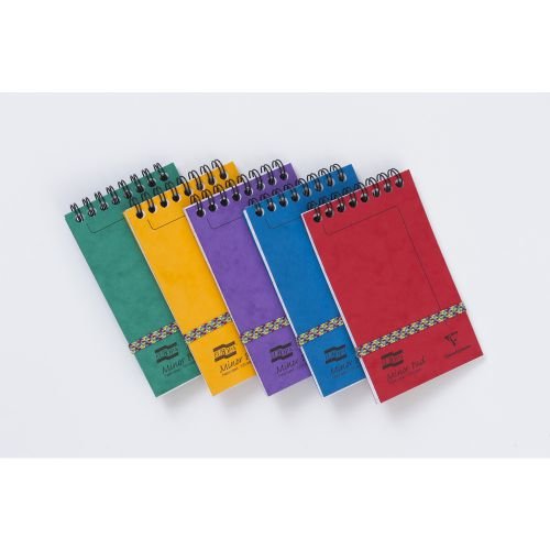 Clairefontaine Europa Minor Pad Wirebound Pressboard Cover Ruled 120 Pages Assorted Colours (Pack 20) 4920Z (65370EX)