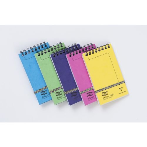 Clairefontaine Europa Minor Pad Wirebound Pressboard Cover Ruled 120 Pages Assorted Colours (Pack 20) 3151Z (65377EX)