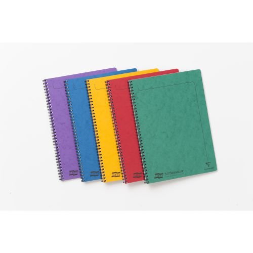 Europa Notebook Sidebound Twin Wire 90gsm Ruled Micro Perf 120pp A4 Assorted Colour (65391EX)