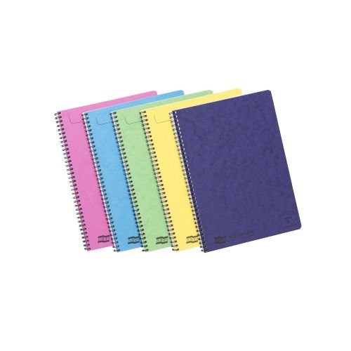 Europa Notebook Sidebound Twin Wire 90gsm Ruled Micro Perf 120pp A4 Assortd Colours C (65405EX)