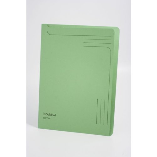 Guildhall Slipfile Manilla A4 Open 2 Sides 230gsm Green (Pack 50) (65489EX)