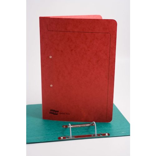 Europa Spiral Wirebound Spring Transfer File Manilla A4 300 Micron Red (Pack 25) (65524EX)
