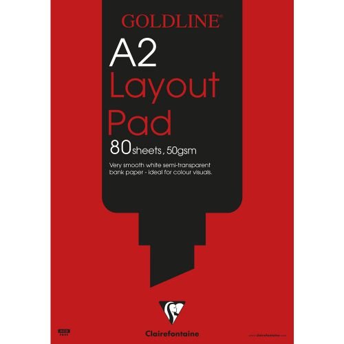 Goldline A2 Layout Pad Bank Paper 50gsm 80 Sheets White Paper GPL1A2Z (65650EX)