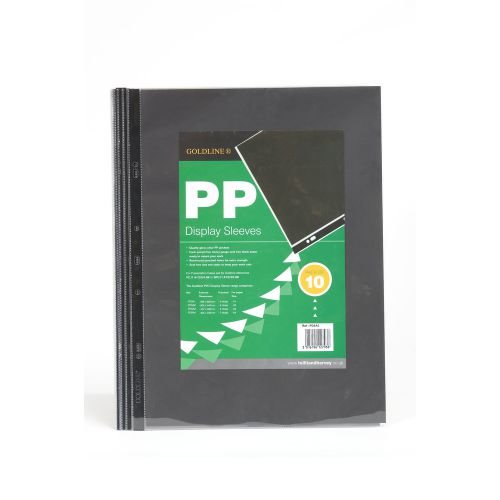 Goldline Display Sleeves Polypropylene A3 3 Holes 150 Micron Top Opening Clear (Pack 10) PDSA3Z (65720EX)