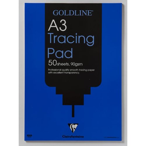 Goldline A3 Professional Tracing Pad 90gsm 50 Sheets GPT1A3Z (65734EX)
