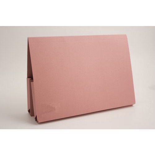 Guildhall Double Pocket Legal Wallet Manilla Foolscap 315gsm Pink (Pack 25) (66000EX)