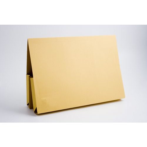 Guildhall Legal Wallet Double Pocket Manilla 315gsm 2x35mm Foolscap Yellow (66014EX)