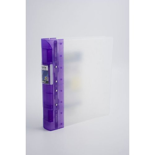 Guildhall GLX Ergogrip Ring Binder Polypropylene 8 Prongs Making 4 x 55mm Rings A4 Lilac (Pack 2) (66112EX)