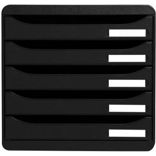 Exacompta Big Box Plus 5 Drawer Set Open Black (66672EX)