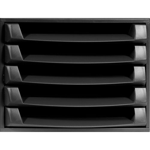 Exacompta Eco 5 Drawer Set Recycled Open Black (66679EX)