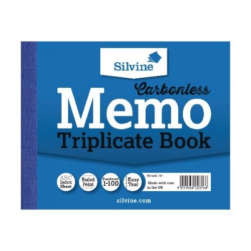 Silvine Triplicate Book Carbonless Taped Cloth Binding (66739SC)