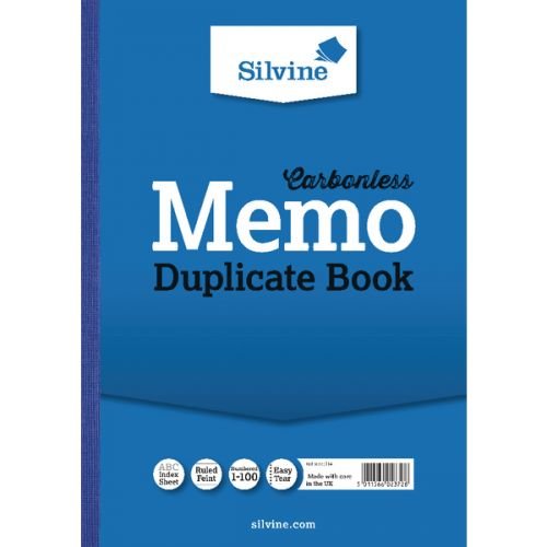 Silvine Duplicate Book Carbon Ruled Taped Cloth Binding (66746SC)
