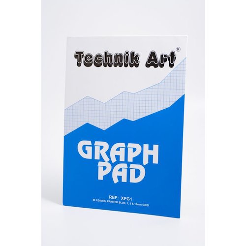 Technik Art Graph Pad 1 and 5 and 10mm Blue Lines (66756EX)