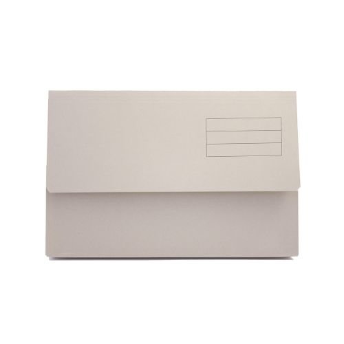 Exacompta Document Wallet Manilla Foolscap Half Flap 250gsm Buff (Pack 50) (66819EX)