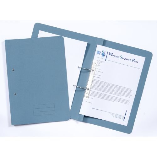 Exacompta Transfer File Manilla Foolscap Blue 285gsm (Pack 25) TFM BLUZ (66910EX)