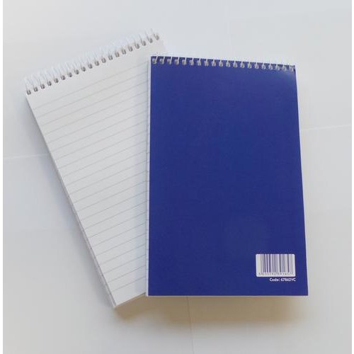 ValueX 127x200mm Wirebound Card Cover Reporters Shorthand Notebook Ruled 160 Pages Blue (67862VC)