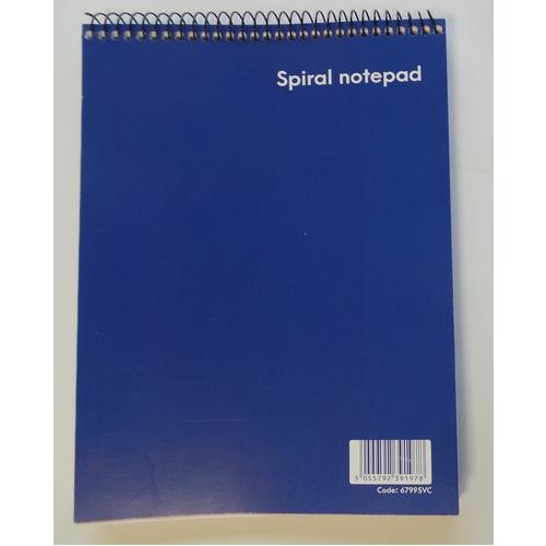 ValueX A5 Wirebound Card Cover Reporters Shorthand Notebook Ruled 200 Pages Blue (67995VC)