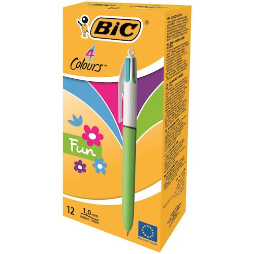 Bic 4 Colours Fashion Ballpoint Pen (68366BC)
