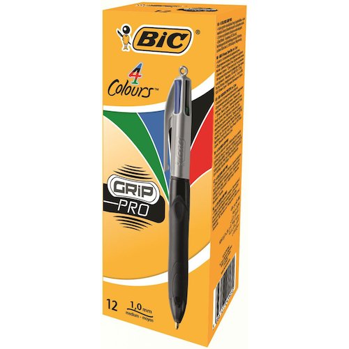 Bic 4 Colours Grip Pro Ballpoint Pen (68373BC)