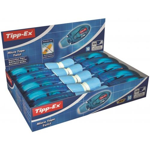 Tipp Ex Micro Tape Twist Correction Tape Roller 5mmx8m White (Pack 10) (68807BC)