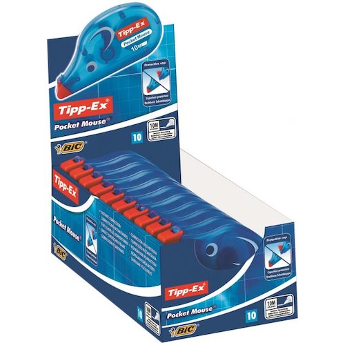 Tipp Ex Pocket Mouse Correction Tape Roller 4.2mmx10m White (Pack 10) (68821BC)