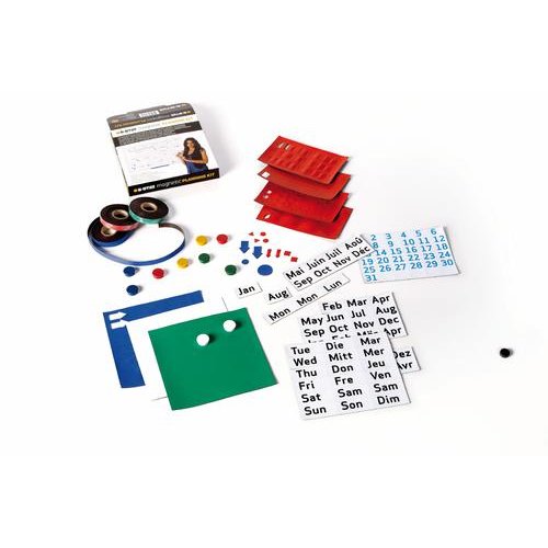 Bi Office Magnetic Planning Kit For Use on Metal Surfaces and Magnetic Whiteboards KT1717 (68860BS)