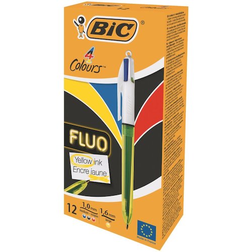 Bic 4 Colours Fluo Ballpoint Pen and Highlighter (69255BC)