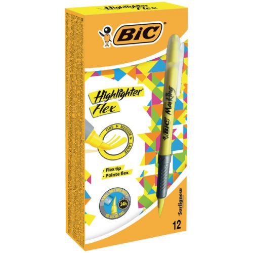 Bic Flex Highlighter Pen Chisel Tip (69332BC)