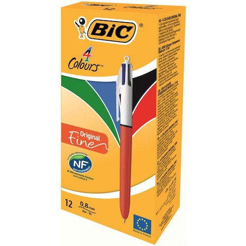 Bic 4 Colours Fine Ballpoint Pen (69360BC)