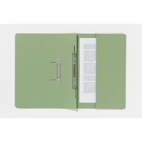 Guildhall Spring Pocket Transfer File Manilla Foolscap 285gsm Green (Pack 25) (69392EX)