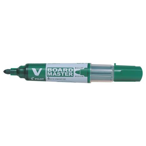 Pilot Begreen V Board Master Whiteboard Marker Bullet Tip 2.3mm Line Green (Pack 10) (70813PT)