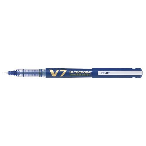 Pilot Begreen V7 Hi Tecpoint Cartridge System Liquid Ink Rollerball Pen Recycled 0.7mm Tip 0.5mm Line Blue (Pack 10) (70995PT)