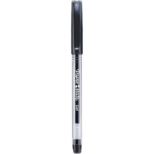Paper Mate Gel Pen 0.5mm Capped Black Ink (72885NR)