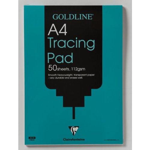 Clairefontaine Goldline Heavyweight A4 Tracing Pad 112gsm 50 Sheets (73921EX)