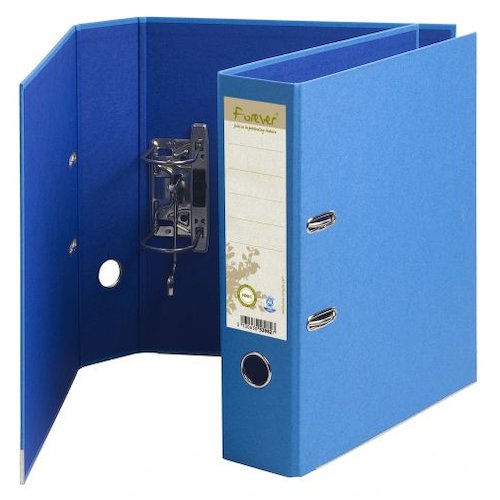 Exacompta Forever Prem Touch Lever Arch File Paper on Board A4 80mm Spine Width Blue (Pack 10) (74019EX)