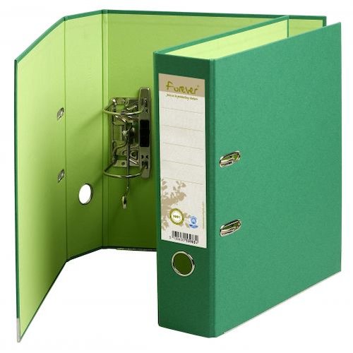 Exacompta Forever Prem Touch Lever Arch File Paper on Board A4 80mm Spine Width Dark Green (Pack 10) (74026EX)