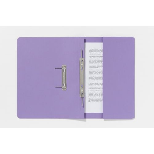 Forever Spring Pocket Transfer File Manilla Foolscap 300gsm Purple (Pack 25) (74145EX)